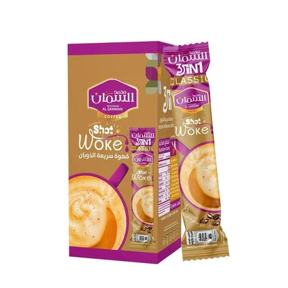 Al Samman Shot Woke 3-in-1 Instant Coffee, 10 Packets - Image 3